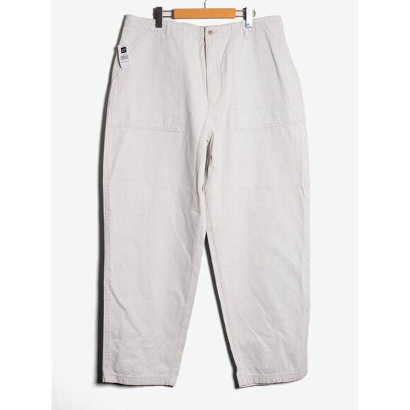 Deadstock Vintage Y2K GAP Mens 34x30 Baggy Wide Leg Canvas Pants Skater - Picture 2 of 10